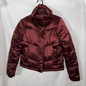 NEW Abercrombie Fitch Burgundy "Mini Puffer" Packable Coat Size XS NWT MSRP $140
